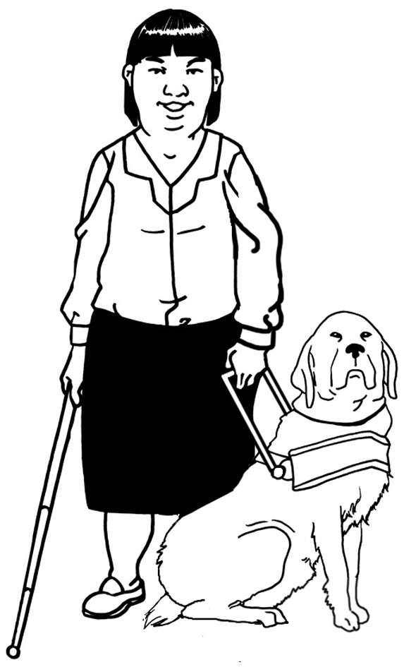 Woman Guide Dog