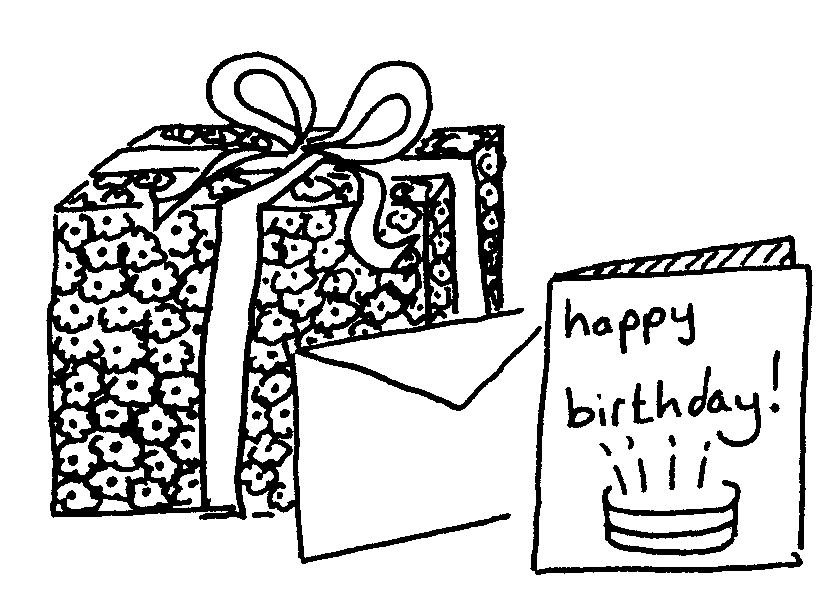 Birthday present and card