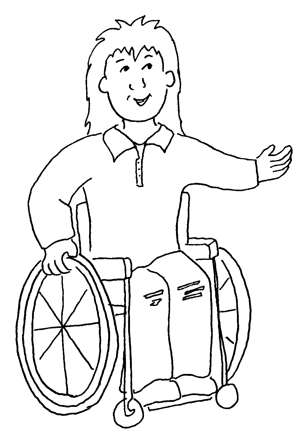 Woman in wheelchair