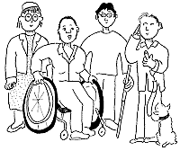 Different disabled people