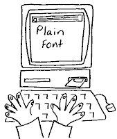 Plain font