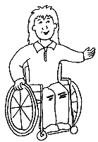 Woman in wheelchair